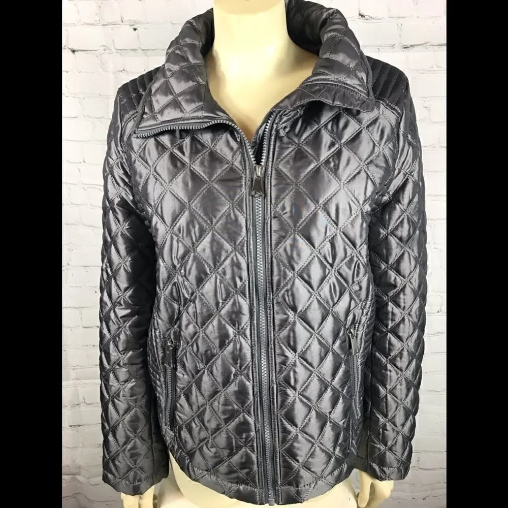 Andrew Marc Marc New York Medium Gray Puffer Coat